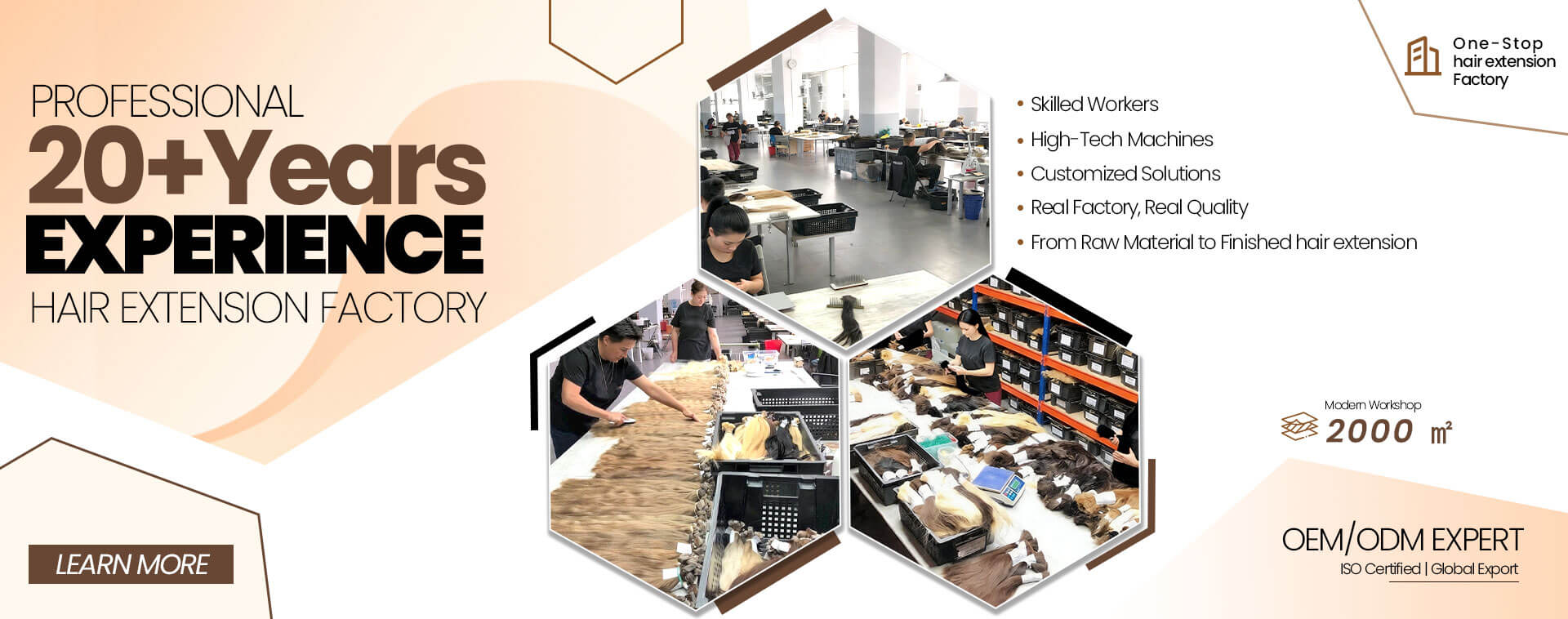 usine d'extensions de cheveux tout-en-un