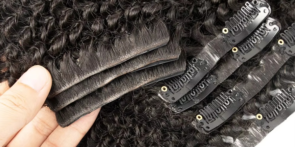 extensiones de cabello rizado con clip