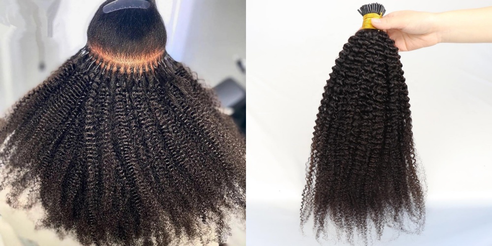 extensiones de cabello rizado