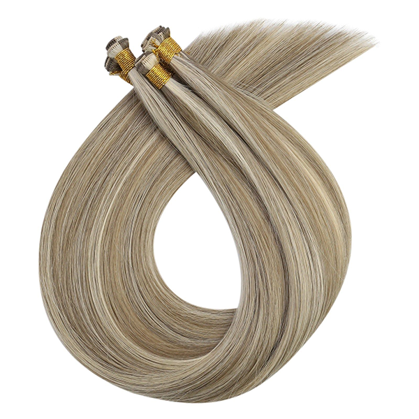 Seamless Hand Tied Weft Top Quality Russian Raw Human Hair Ready to Ship