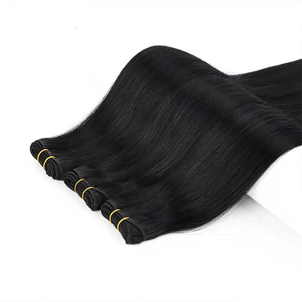 Double Drawn Machine Weft Human Hair Extensions