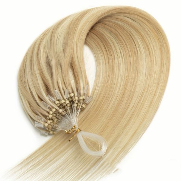 Double Drawn 100% Raw Real Human Hair Micro Tip Loop Ring Extensions