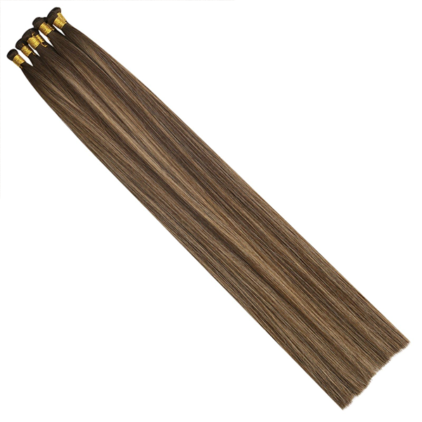 Wholesale Hand Tied Sew in Extensions Balayage Ash Blonde Remy Hair Weft