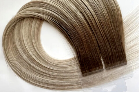 Extensions de cheveux à bandes adhésives